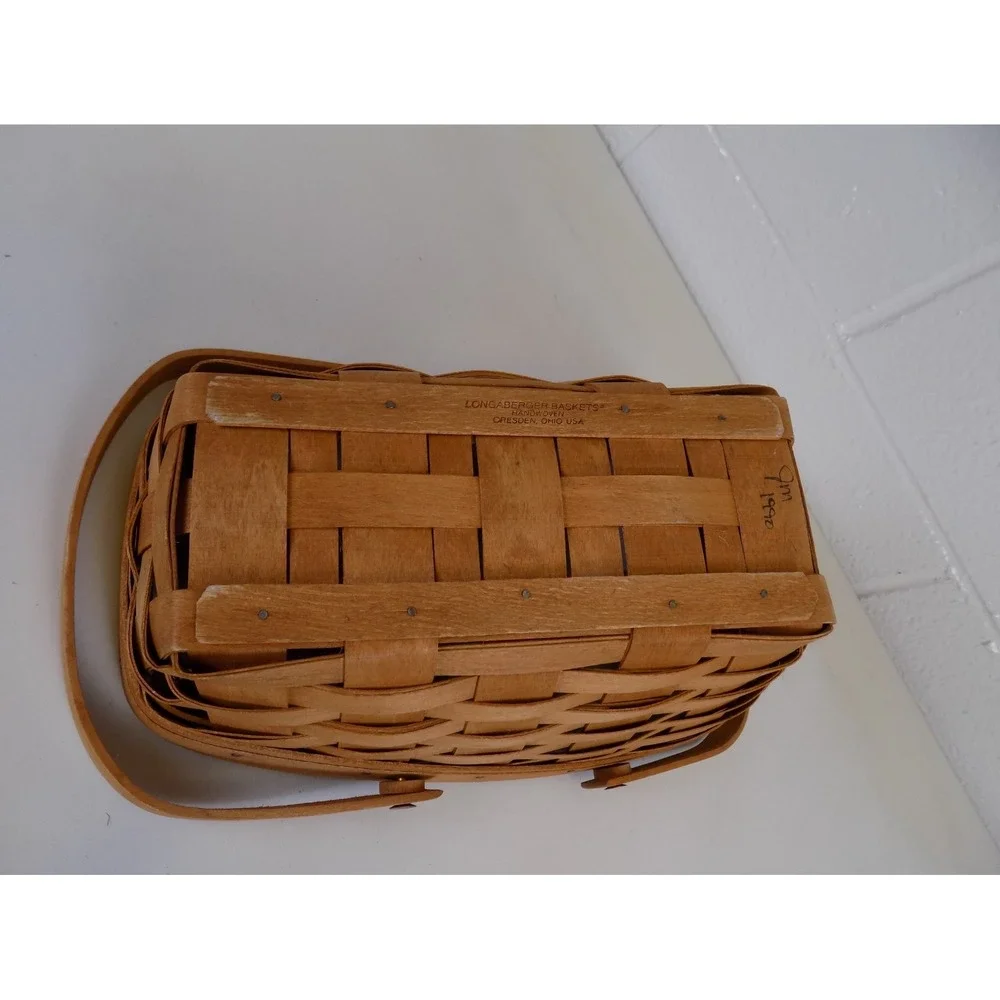 Medium Vegetable Sleigh Basket Double Handle 1990 Longaberger